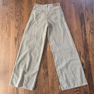 Madewell Women's Sage Green Airy Tie Jeans